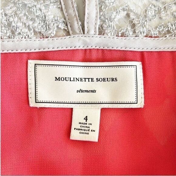 Anthropologie Moulinette Soeurs Red Lace Peplum Tank Top - Picture 9 of 11